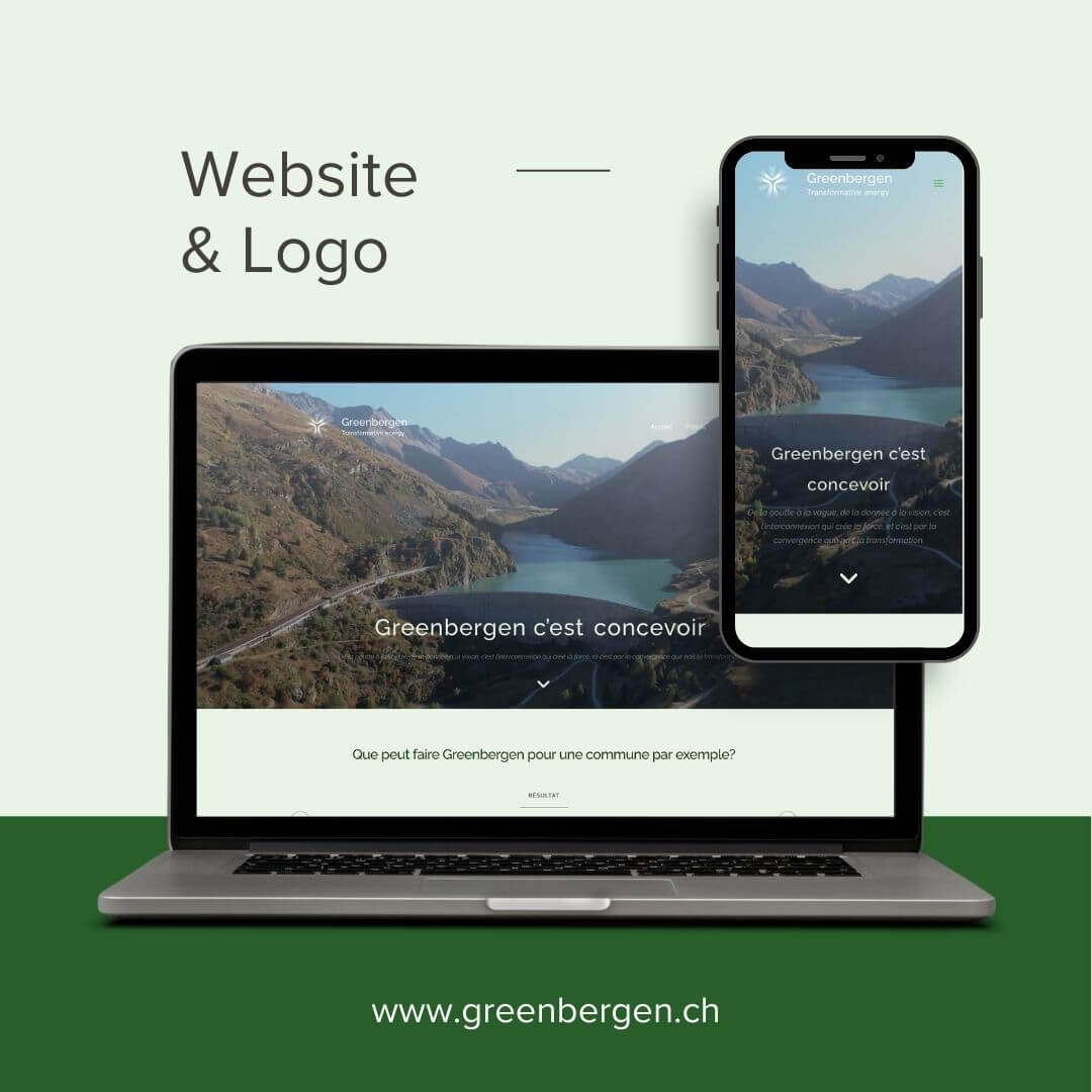 Greenbergen website and logo Greenbergen website and logo